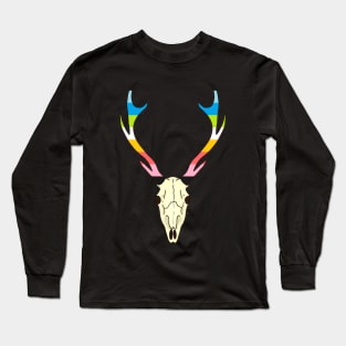 Queer Gay Pride Deer Skull Long Sleeve T-Shirt